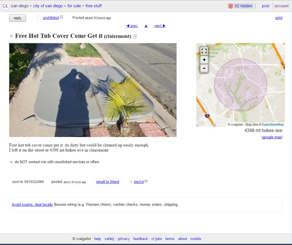 Free Hot Tub Cover Come Get It